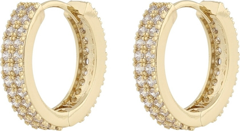 Seine Ring Earrings Gold Clear Onesize