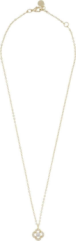 Sally Pendant Necklace Gold Clear 42cm