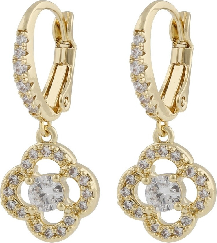 Sally Short Earrings Gold Clear Onesize