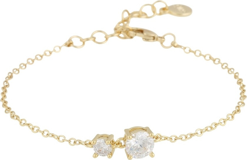 Jen Stone Chain Bracelet Gold Clear Onesize