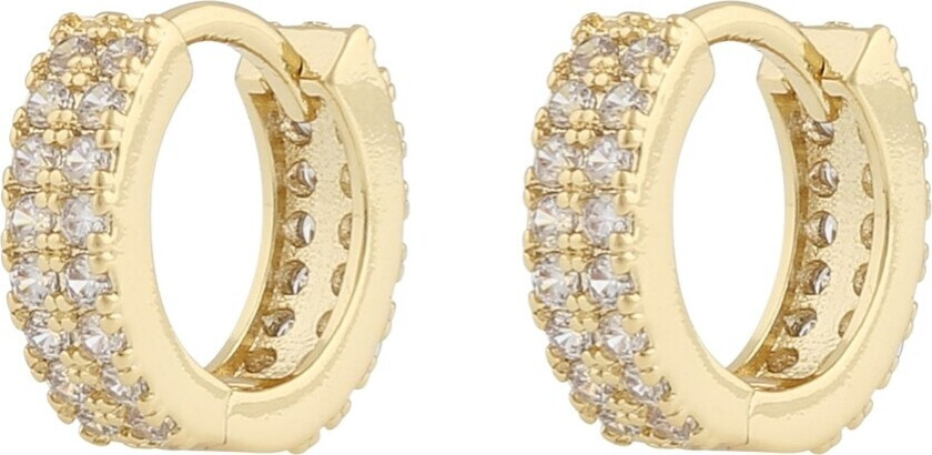 Seine Small Ring Earrings Gold Clear Onesize