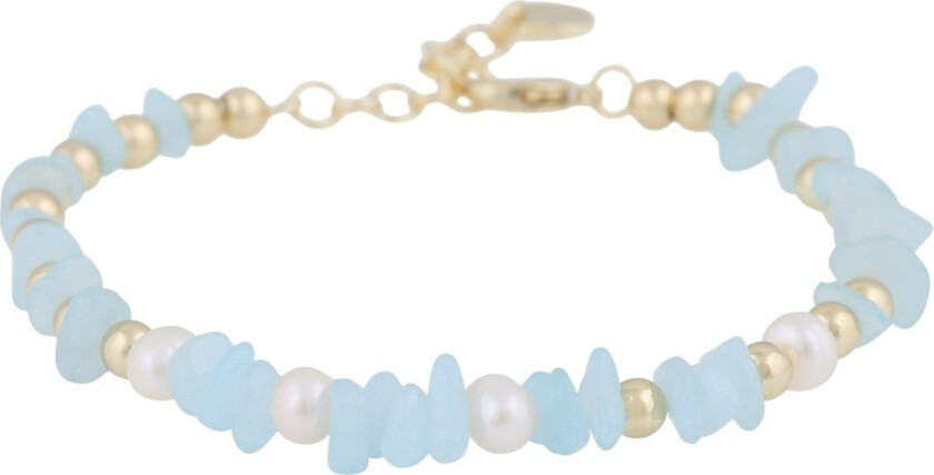 Hilma Small Bracelet Gold Light Blue Onesize