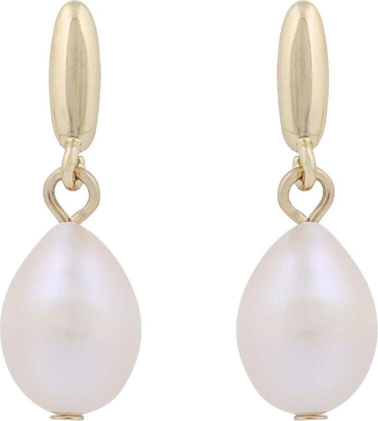 Hilma Short Earrings Gold White Onesize