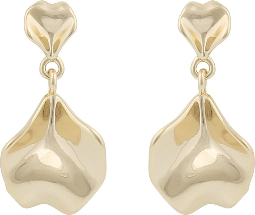 Hilma Small Pendant Earrings Plain Gold Onesize