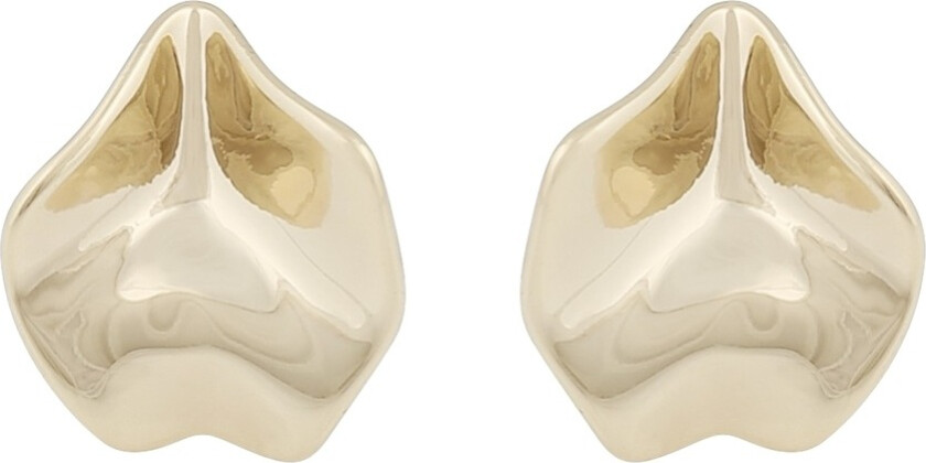 Hilma Earrings Plain Gold Onesize
