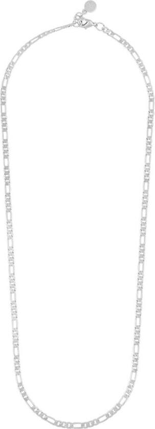 Row Small Chain Necklace Plain Silver 45cm