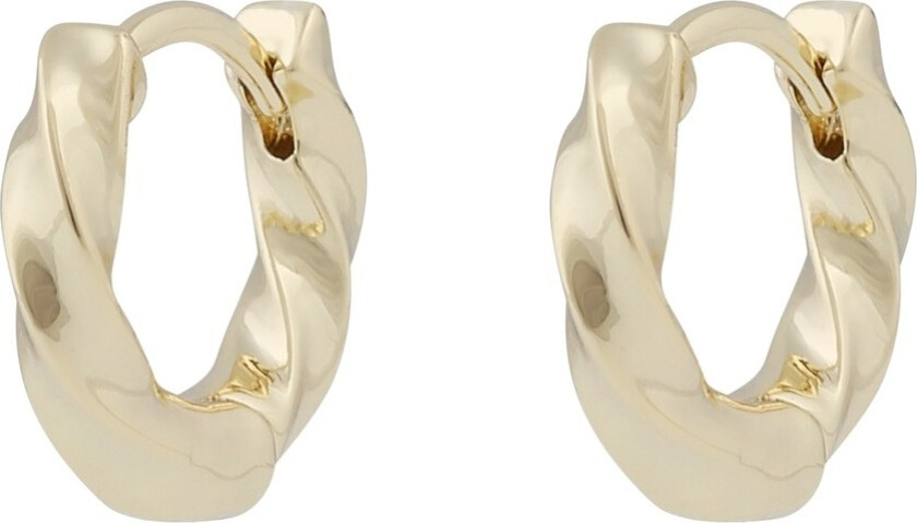 Row Small Ring Ear Plain Gold Onesize