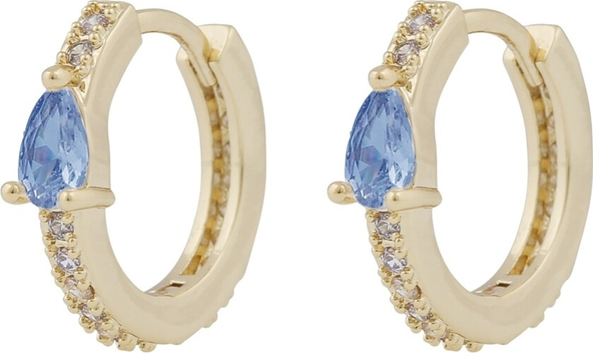 Seine Drop Ring Earrings Gold Light Blue Onesize