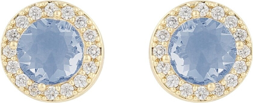 Seine Earrings Gold Light Blue Onesize