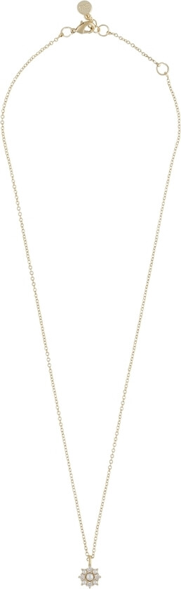 Lucy Pendant Necklace Gold White 45cm