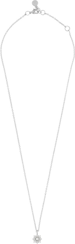 Lucy Pendant Necklace Silver White 45cm