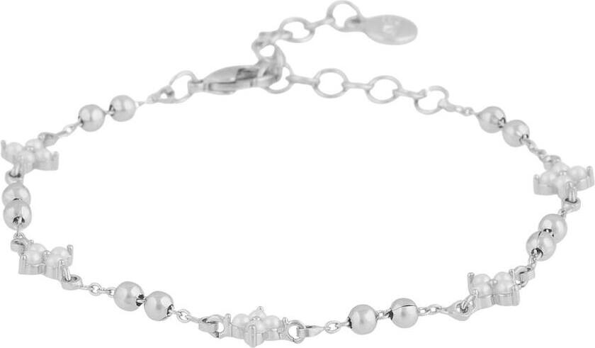 Lucy Small Pearl Bracelet Silver White Onesize