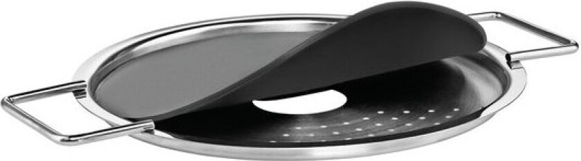 Bilde av Hellelokk 16 cm svart/stål