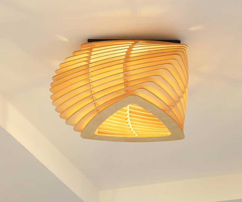 Lindby Sanza taklampe, 50 cm, tre, buet