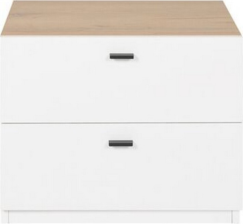 Sofabord hvit/lys trefarge EDISON - Hvit