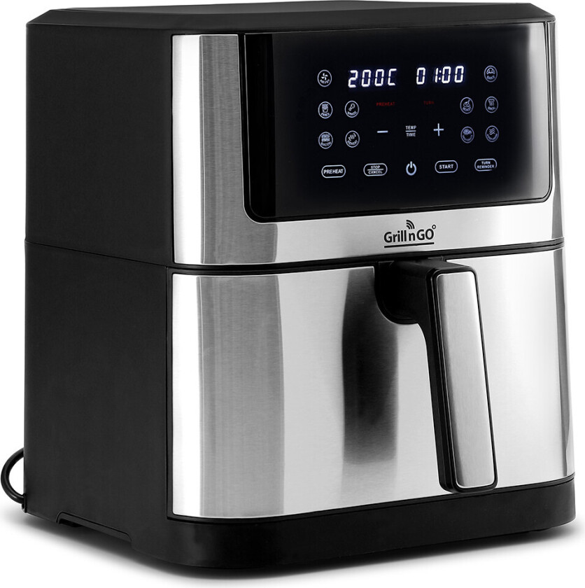Grill'n'GO Sevilla Airfryer - 8L, 1800W, 10 programmer