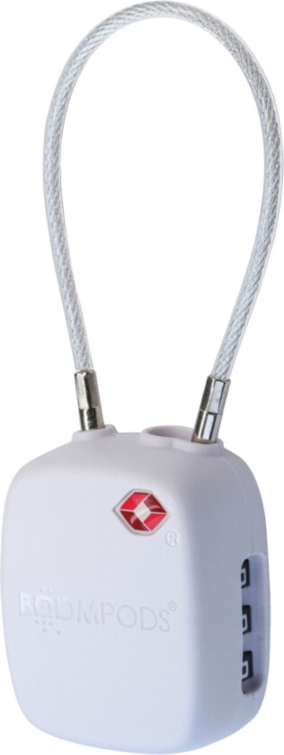 Lock TSA Bag Tracker med kodelås - Hvit