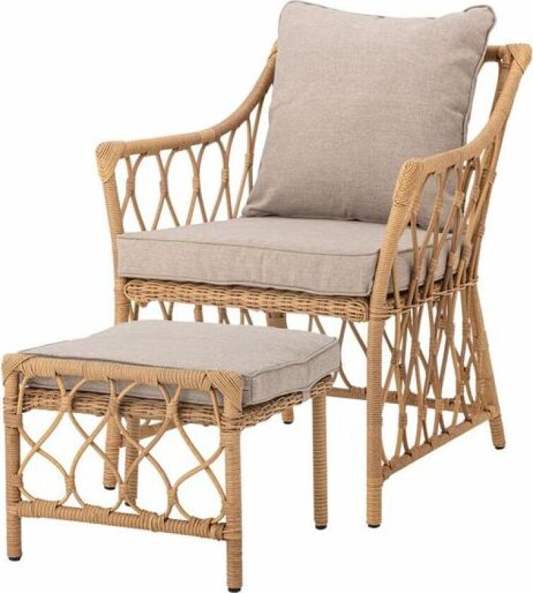 Belluce Loungestol Natur 2 stk