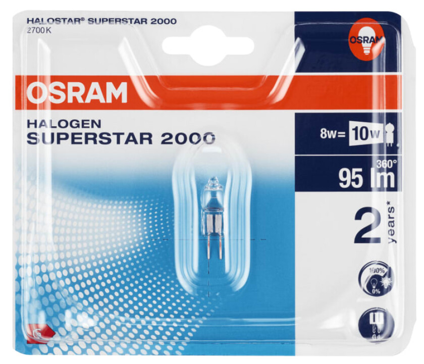 Halogenpære Halostar 7w 12v G4