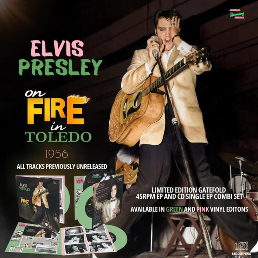 Elvis Presley On Fire in Toledo 1956 LP/Vinyl