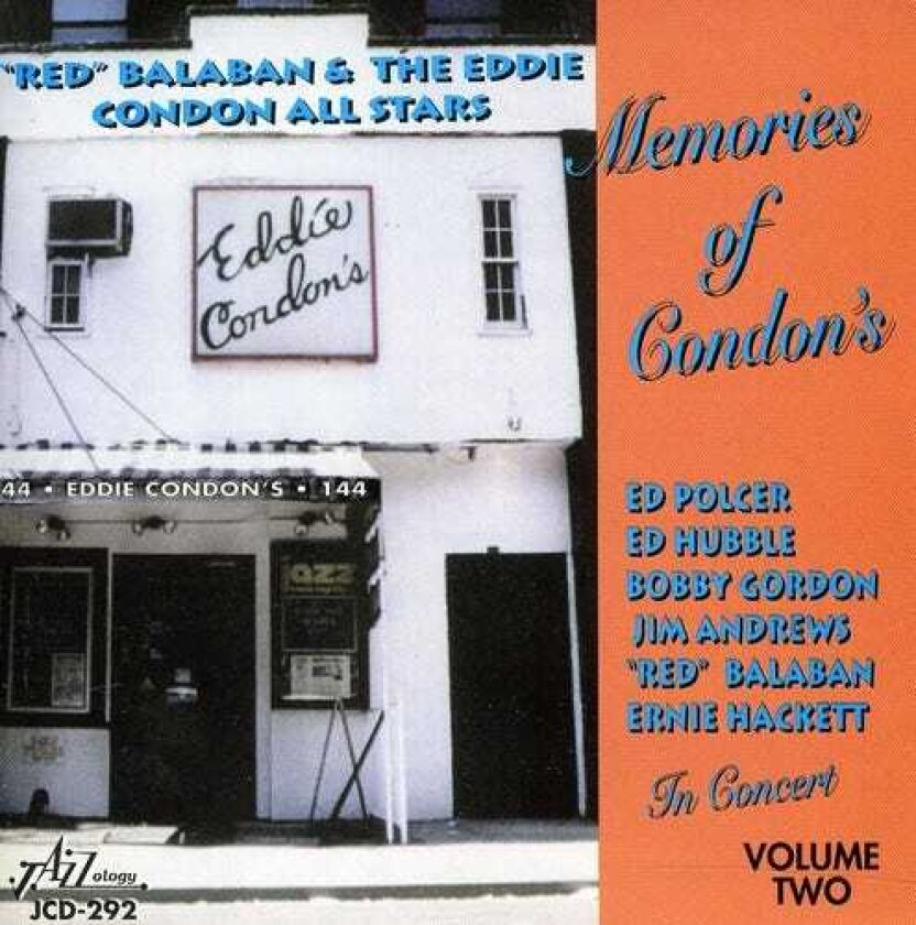 Red Balaban Memories Of Condon's: In Concert 2 CD
