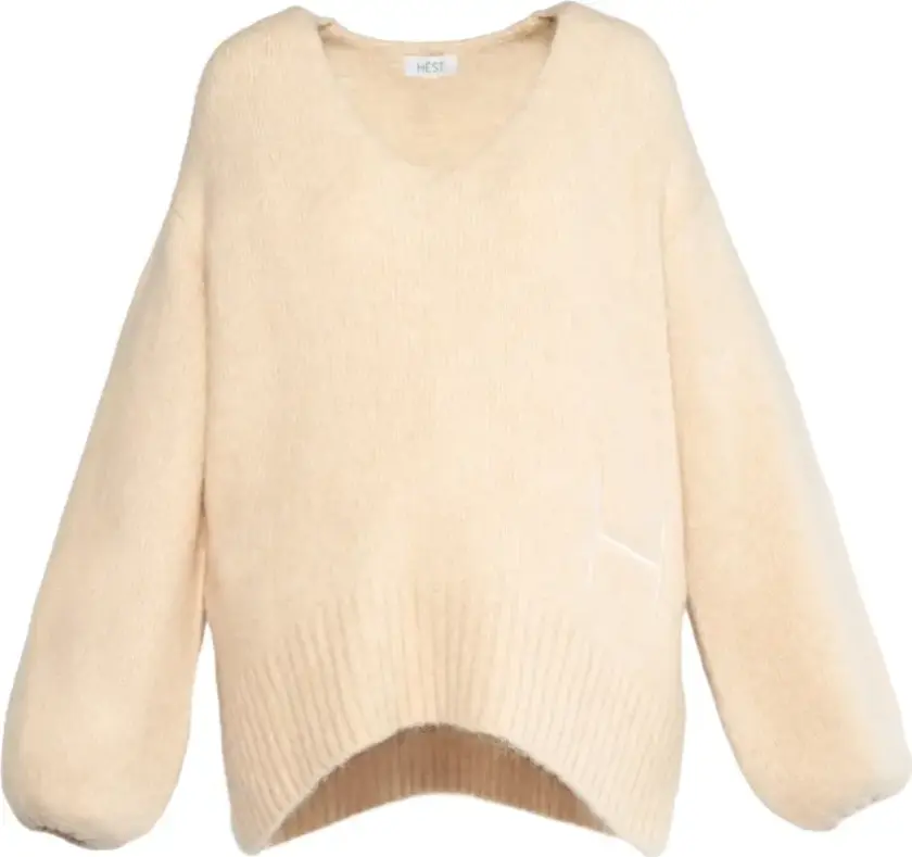 Hést, Dame, Strikkevarer, Beige, M