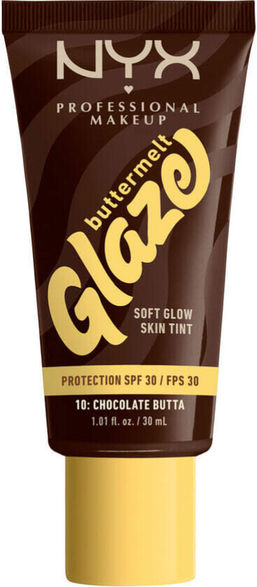 NYX Professional Makeup Buttermelt Glaze SPF30 Foundation 10 Choc