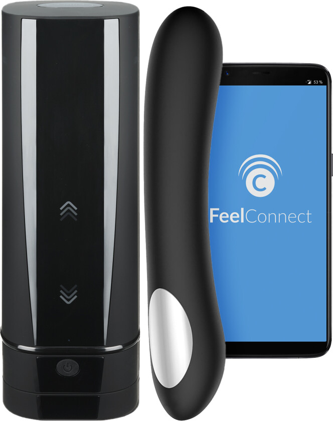 Interactive Couple Set Onyx+ Mastubator og Pearl2 Vibrator - Svart