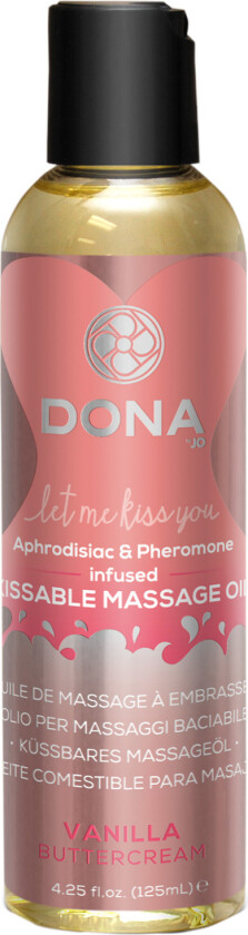 Dona Kissable Massasjeolje med Smak 110 ml - Klar