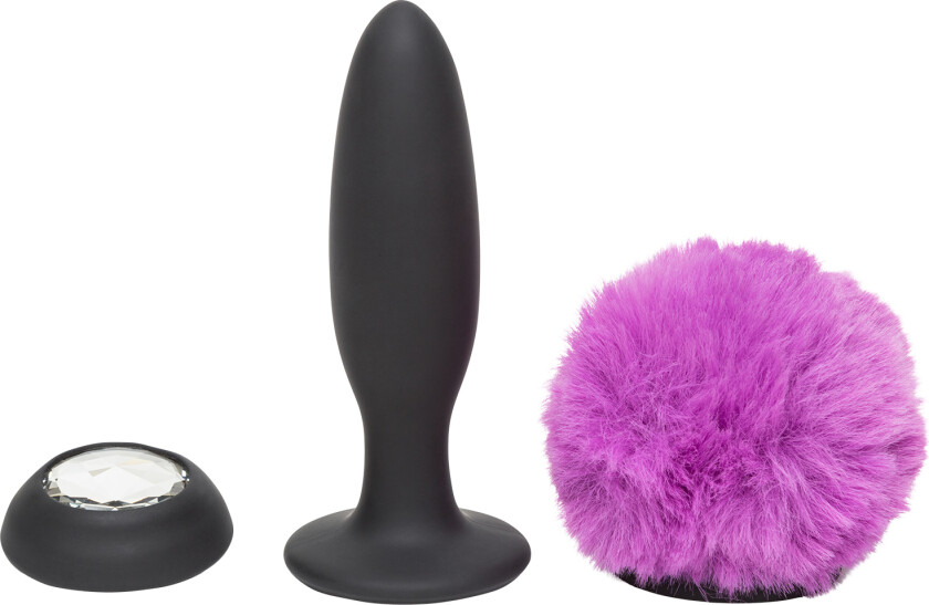 Happy Rabbit Small Vibrating Bunny Tail Analplugg - Lilla