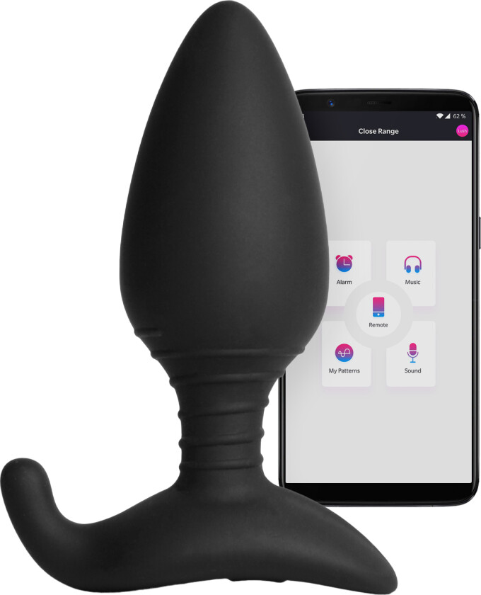 Hush App-styrt Butt Plug Medium - Svart