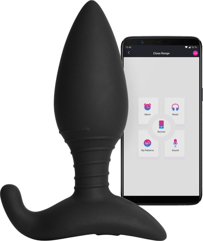 Hush App-styrt Butt Plug Small - Svart