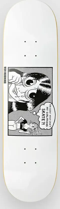 X Thrasher Girlfriend 8.25" Skateboard Deck hvit