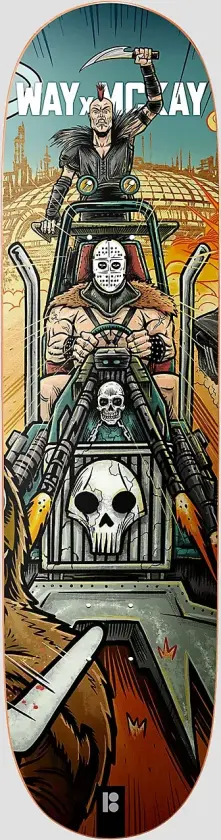 Madmax Way X Mckay 8.5"X32.125" Skateboard Deck mønster