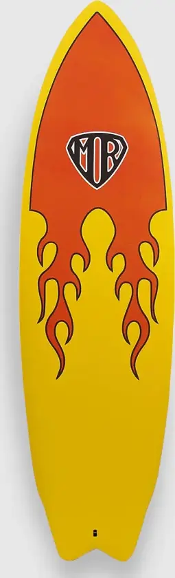 Mr Epoxy Soft Super Twin 6'4 Surfebrett oransj