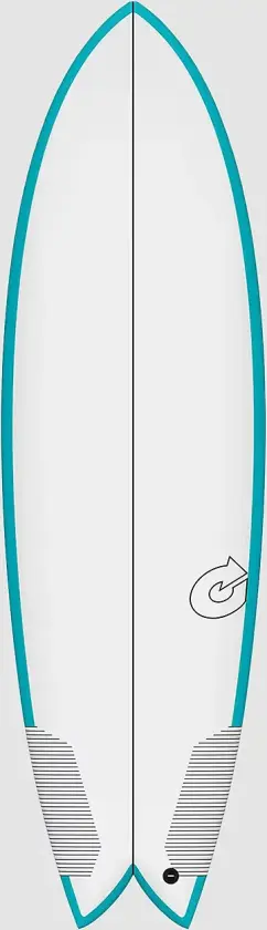 Tec Twin Fish Rail 6'4 Surfebrett grønn