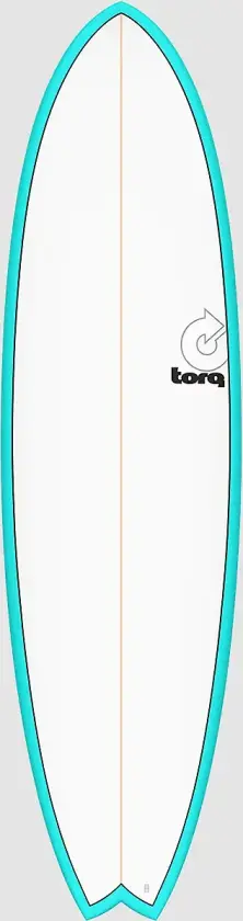 Epoxy Tet Mod Fish Pinlines 7'2 Surfebrett blå