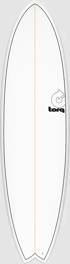 Epoxy Tet Mod Fish Pinlines 6'10 Surfebrett hvit