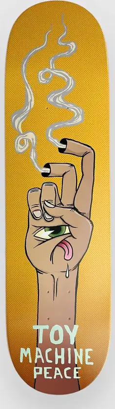 Peace 8.25" Skateboard Deck gul