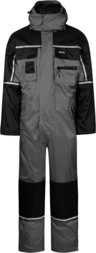 pustende og vanntett termisk kjeledress LR7033, grå/svart, M