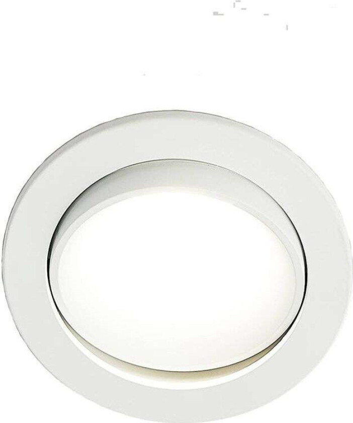 Katerin LED-innfellingslampe, hvit dreibar