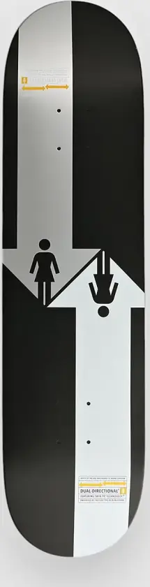McCrank Twin Tip 8" Skateboard Deck svart