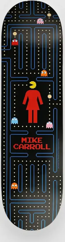 Carroll Pac-Man 8.375" Skateboard Deck svart