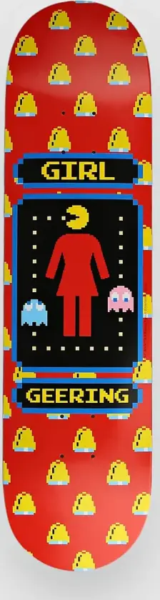Geering Pac-Man 8" Skateboard Deck rød