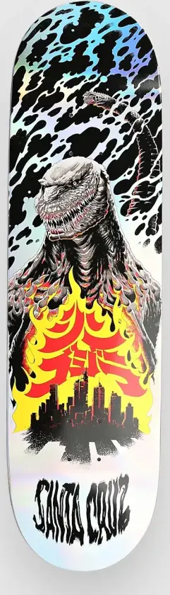 X Godzilla Shin Knox Firepit 8.5" Skateboard Deck mønster