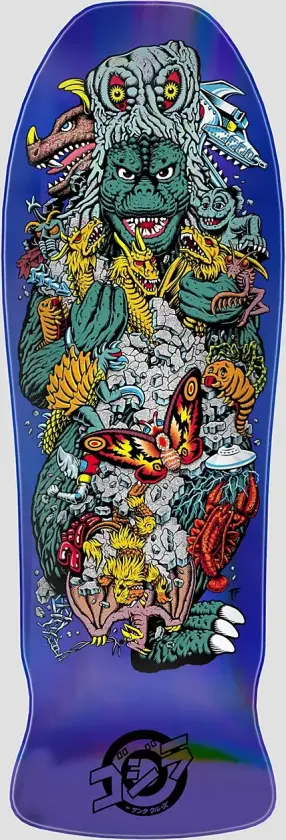 X Godzilla Kaiju Roskopp 10.125" Skateboard Deck blå