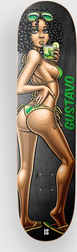 Independent Women Gustavo 8.0"X31.33" Skateboard Deck mønster