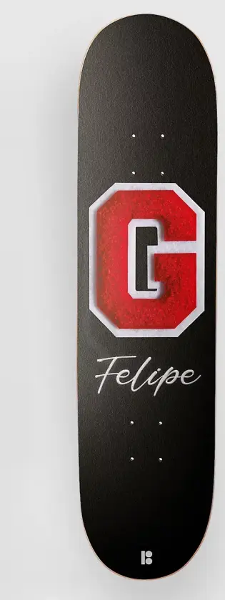 G Red Gustavo 8.0"X31.33" Skateboard Deck mønster