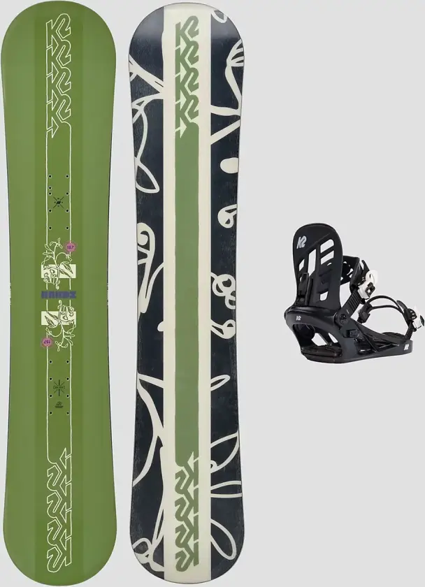 Kandi + YOU+H Black M 2025 Snowboardpakke mønster