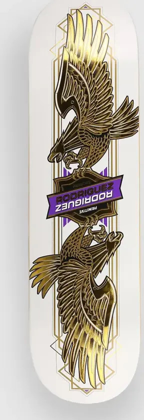 Rodriguez Twin Nose Eagle 8.5" Skateboard Deck hvit